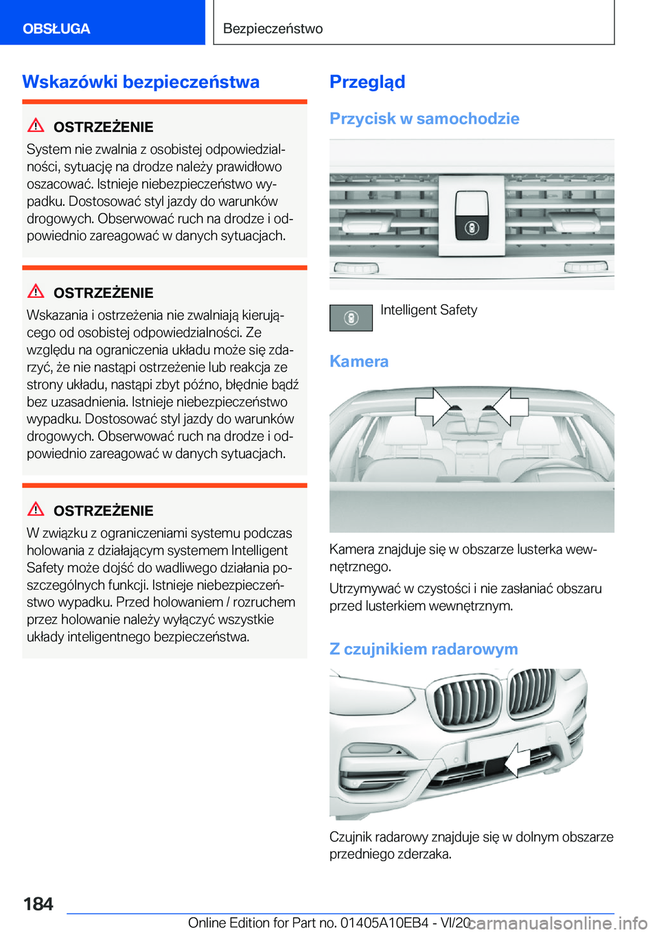 BMW X3 2021  Instrukcja obsługi (in Polish) �W�s�k�a�z�