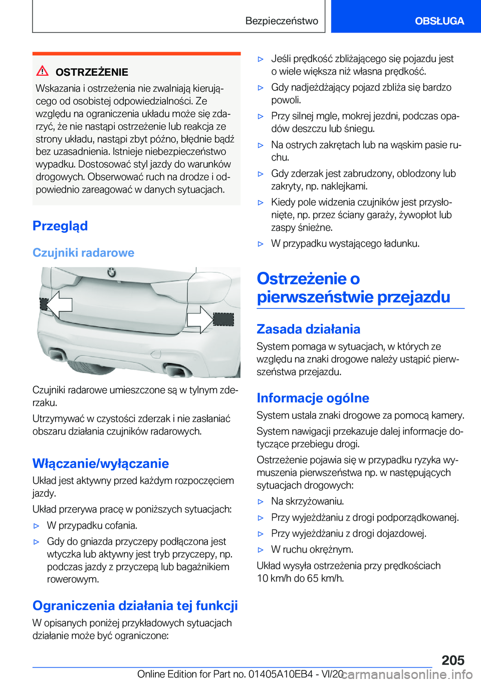 BMW X3 2021  Instrukcja obsługi (in Polish) �O�S�T�R�Z�E8�E�N�I�E
�W�s�k�a�z�a�n�i�a��i��o�s�t�r�z�e9�e�n�i�a��n�i�e��z�w�a�l�n�i�a�j�