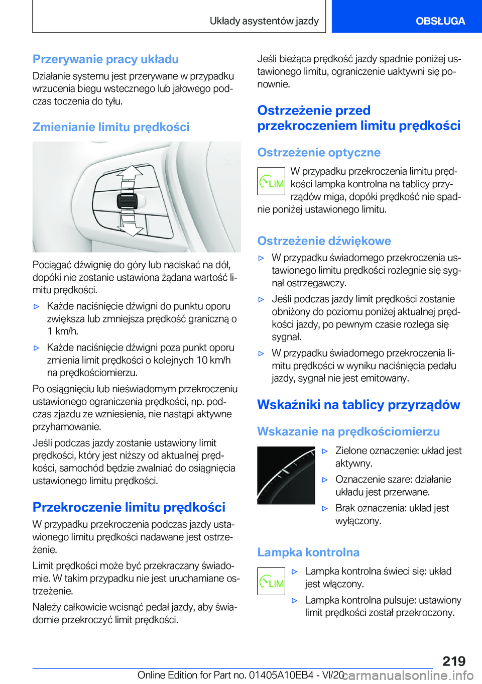 BMW X3 2021  Instrukcja obsługi (in Polish) �P�r�z�e�r�y�w�a�n�i�e��p�r�a�c�y��u�k�ł�a�d�u
�D�z�i�a�ł�a�n�i�e��s�y�s�t�e�m�u��j�e�s�t��p�r�z�e�r�y�w�a�n�e��w��p�r�z�y�p�a�d�k�u
�w�r�z�u�c�e�n�i�a��b�i�e�g�u��w�s�t�e�c�z�n�e�g�o��l�u