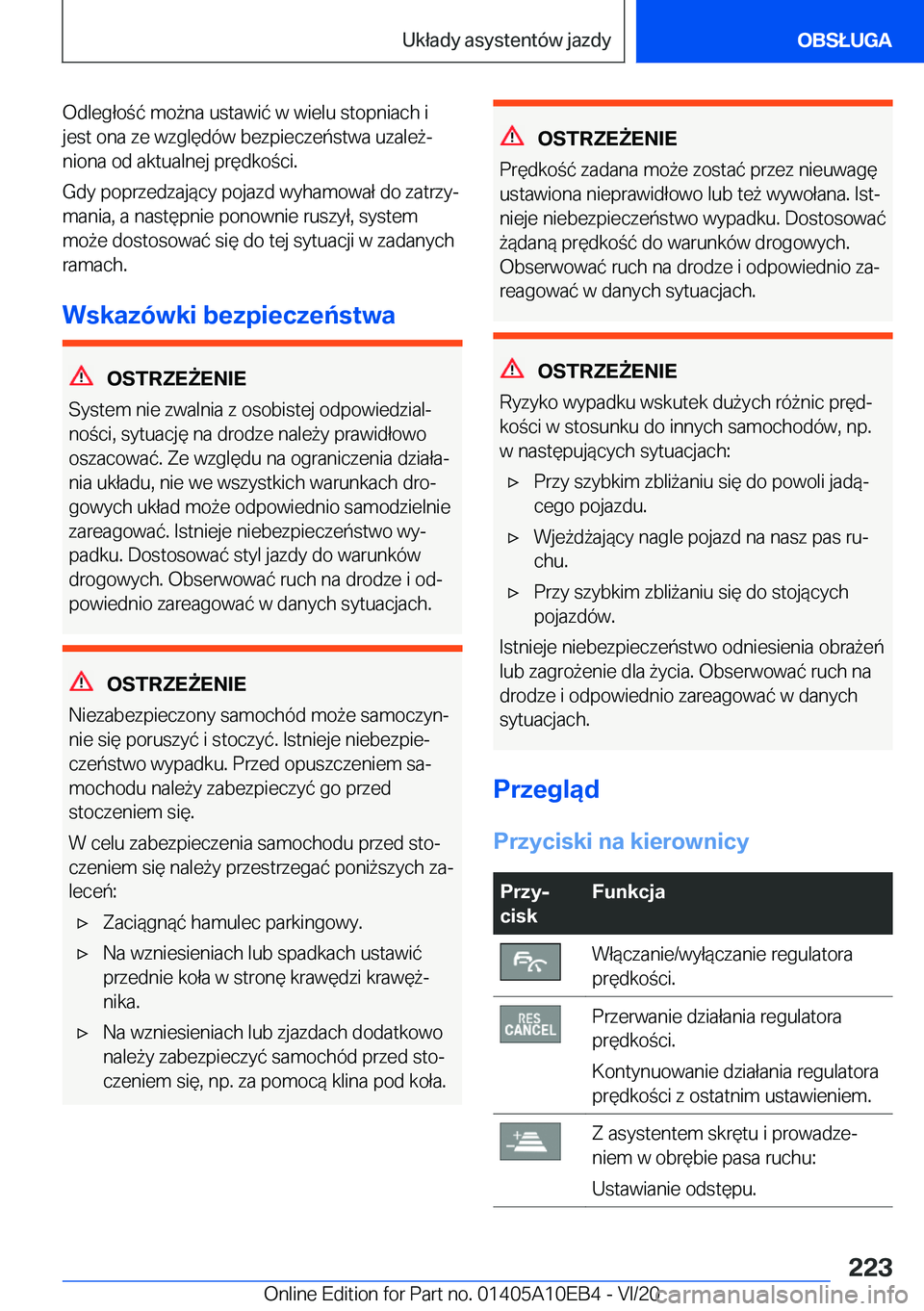 BMW X3 2021  Instrukcja obsługi (in Polish) �O�d�l�e�g�ł�o�