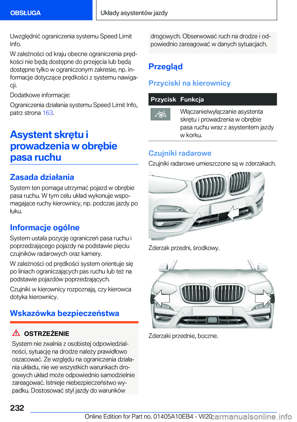 BMW X3 2021  Instrukcja obsługi (in Polish) �U�w�z�g�l�