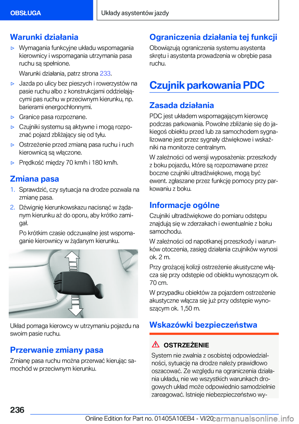 BMW X3 2021  Instrukcja obsługi (in Polish) �W�a�r�u�n�k�i��d�z�i�a�ł�a�n�i�a'x�W�y�m�a�g�a�n�i�a��f�u�n�k�c�y�j�n�e��u�k�ł�a�d�u��w�s�p�o�m�a�g�a�n�i�a
�k�i�e�r�o�w�n�i�c�y��i��w�s�p�o�m�a�g�a�n�i�a��u�t�r�z�y�m�a�n�i�a��p�a�s�a 