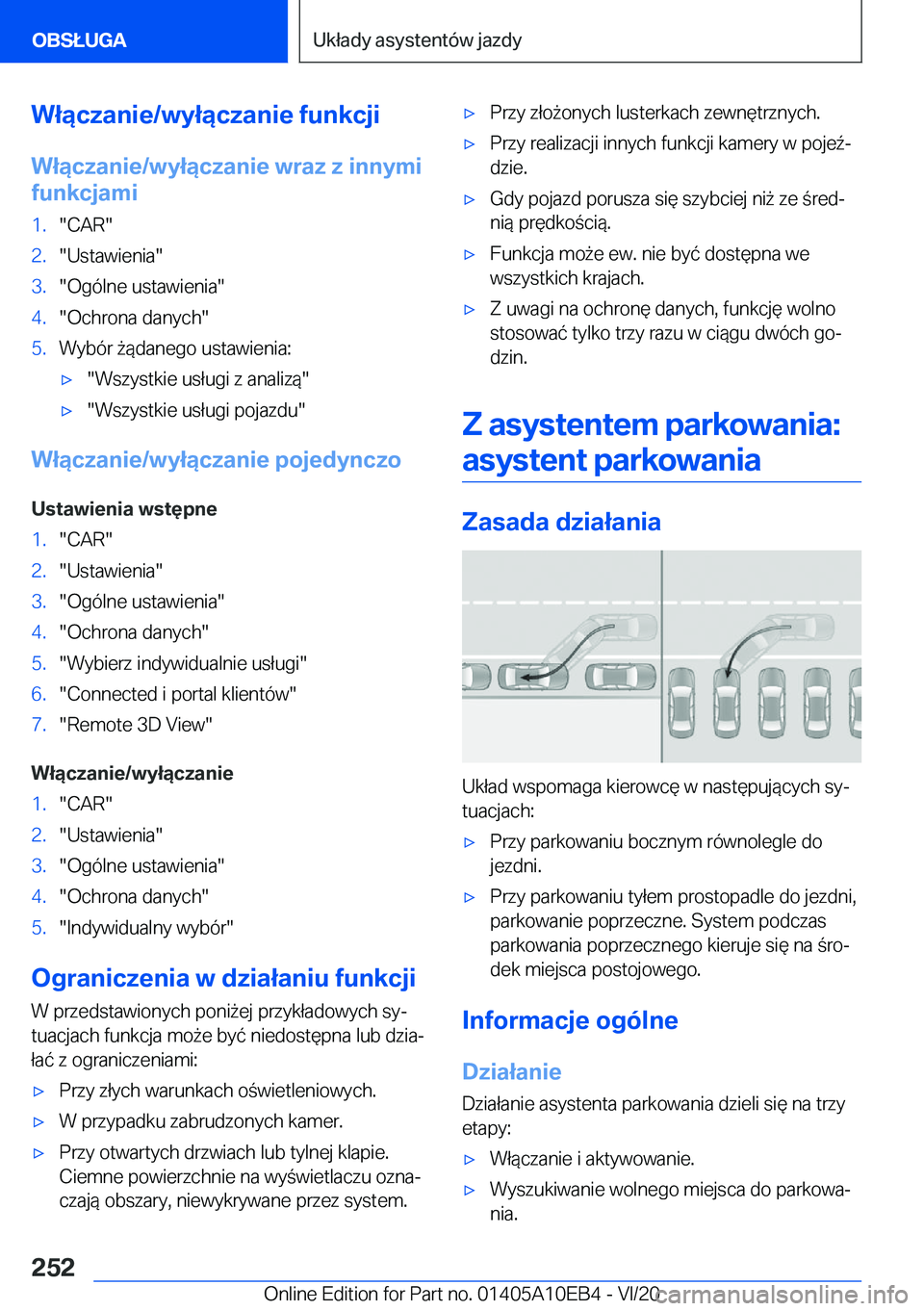 BMW X3 2021  Instrukcja obsługi (in Polish) �W�ł�ą�c�z�a�n�i�e�/�w�y�ł�ą�c�z�a�n�i�e��f�u�n�k�c�j�i�W�ł�ą�c�z�a�n�i�e�/�w�y�ł�ą�c�z�a�n�i�e��w�r�a�z��z��i�n�n�y�m�i
�f�u�n�k�c�j�a�m�i�1�.��C�A�R��2�.��U�s�t�a�w�i�e�n�i�a��3�.��