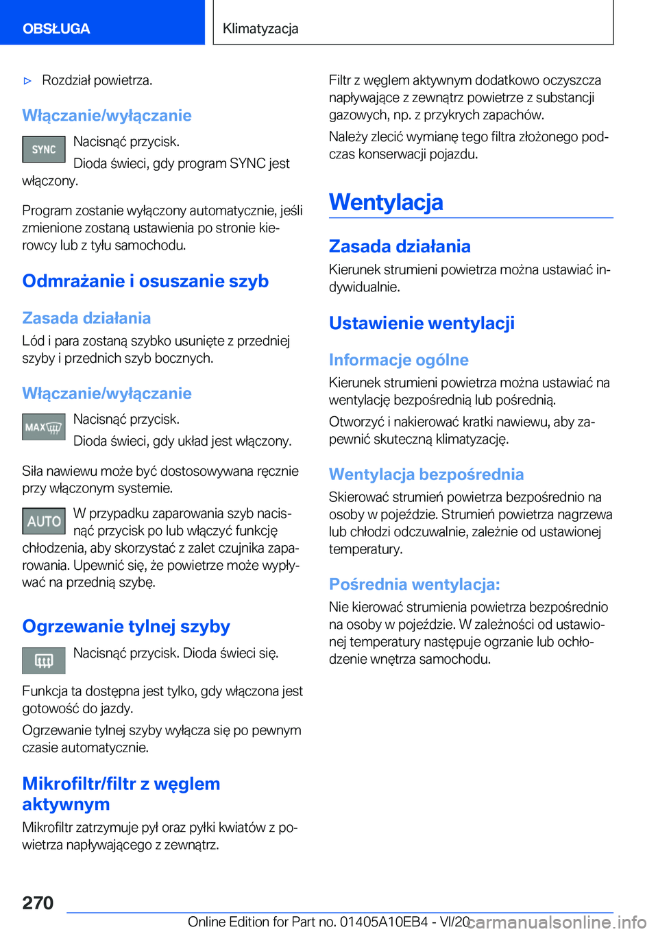 BMW X3 2021  Instrukcja obsługi (in Polish) 'x�R�o�z�d�z�i�a�ł��p�o�w�i�e�t�r�z�a�.
�W�ł�ą�c�z�a�n�i�e�/�w�y�ł�ą�c�z�a�n�i�e�N�a�c�i�s�n�