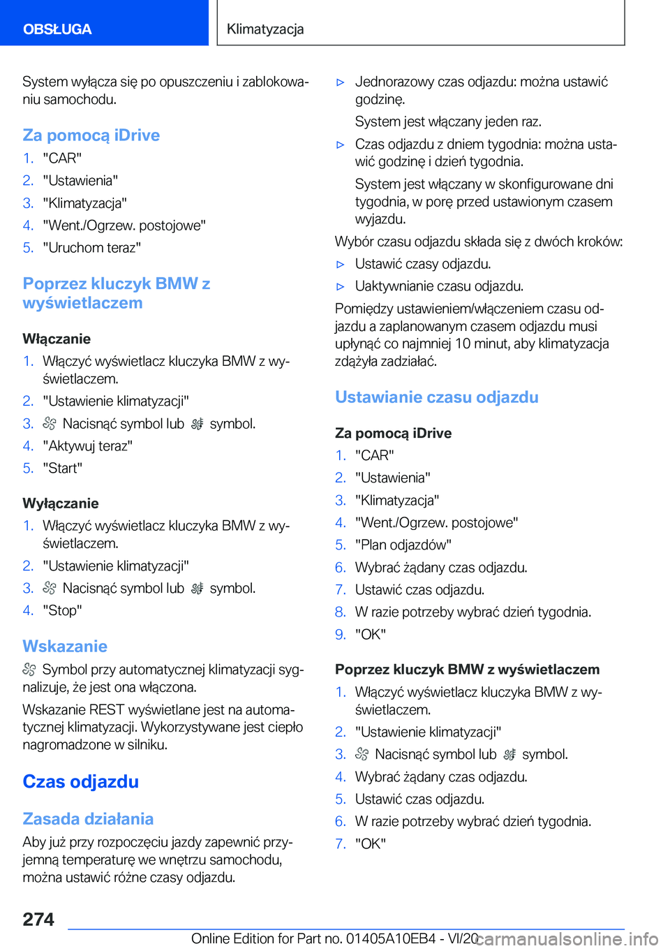 BMW X3 2021  Instrukcja obsługi (in Polish) �S�y�s�t�e�m��w�y�ł�