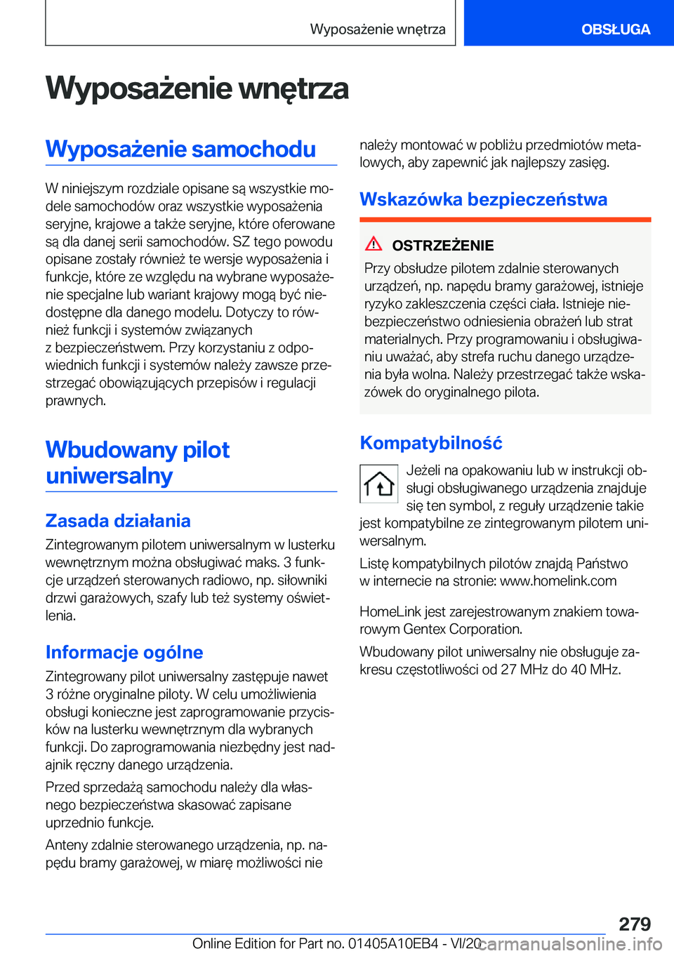 BMW X3 2021  Instrukcja obsługi (in Polish) �W�y�p�o�s�a9�e�n�i�e��w�n�