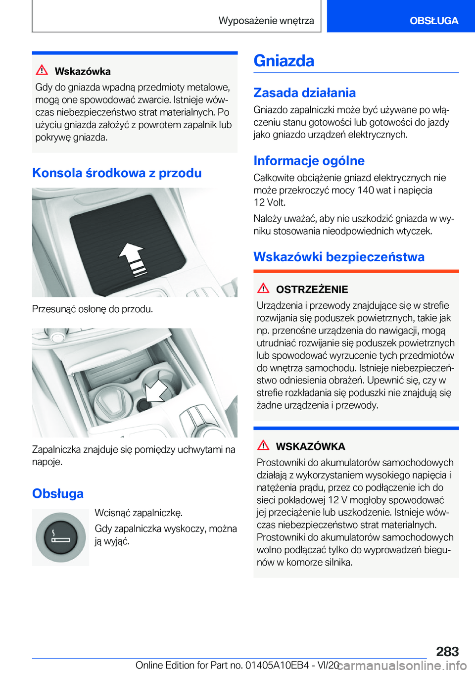 BMW X3 2021  Instrukcja obsługi (in Polish) �W�s�k�a�z�