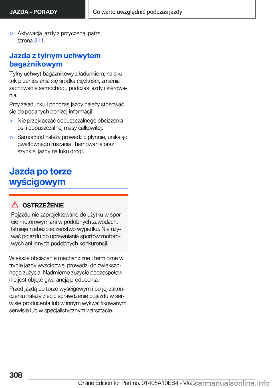 BMW X3 2021  Instrukcja obsługi (in Polish) 'x�A�k�t�y�w�a�c�j�a��j�a�z�d�y��z��p�r�z�y�c�z�e�p�
