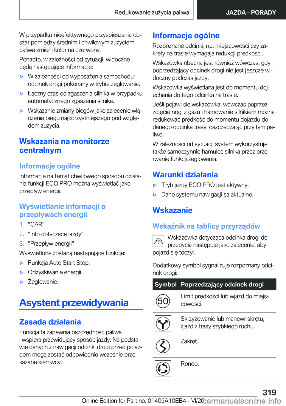 BMW X3 2021  Instrukcja obsługi (in Polish) �W��p�r�z�y�p�a�d�k�u��n�i�e�e�f�e�k�t�y�w�n�e�g�o��p�r�z�y�s�p�i�e�s�z�a�n�i�a��o�bj
�s�z�a�r��p�o�m�i�