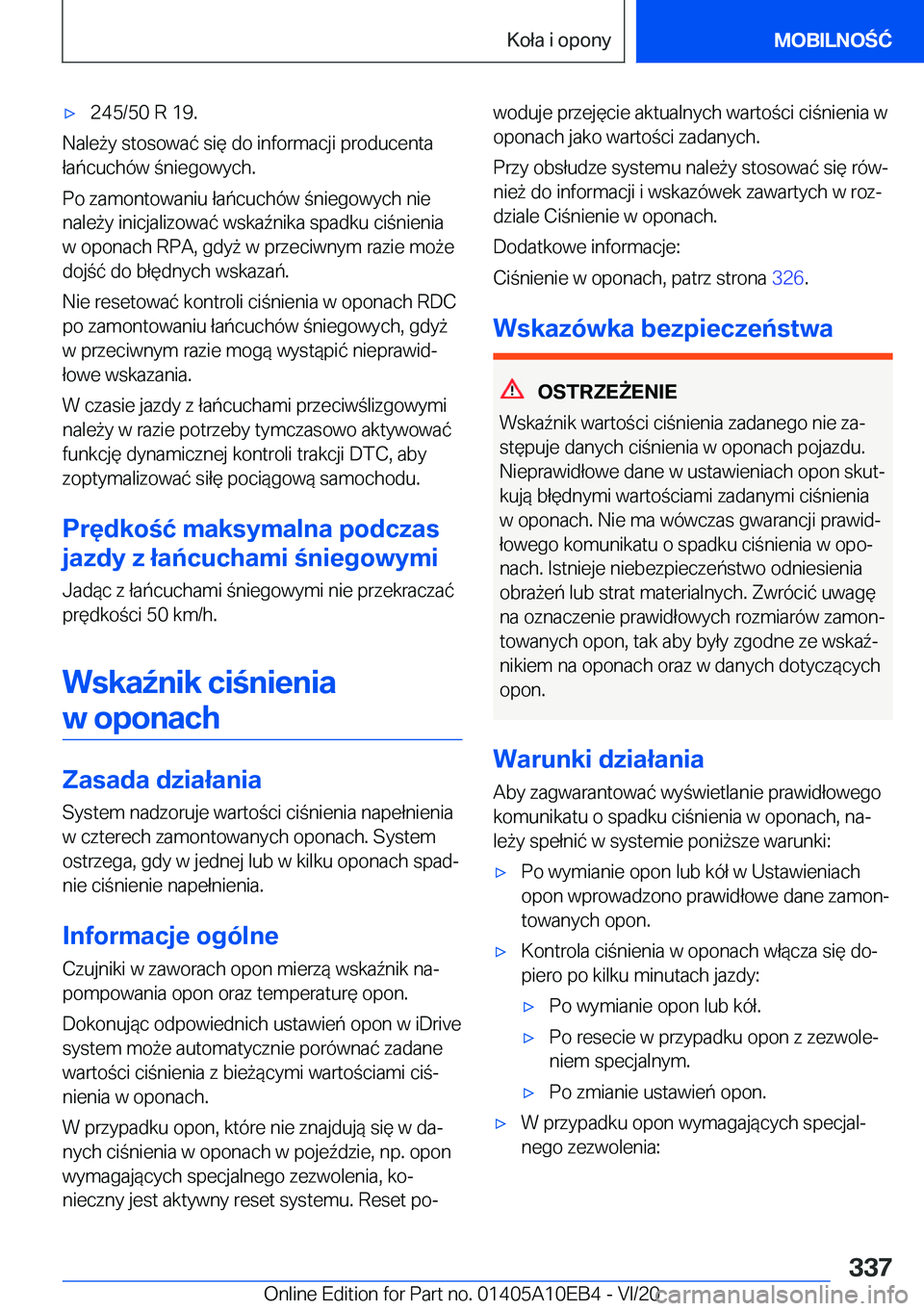 BMW X3 2021  Instrukcja obsługi (in Polish) 'x�2�4�5�/�5�0��R��1�9�.
�N�a�l�e9�y��s�t�o�s�o�w�a�