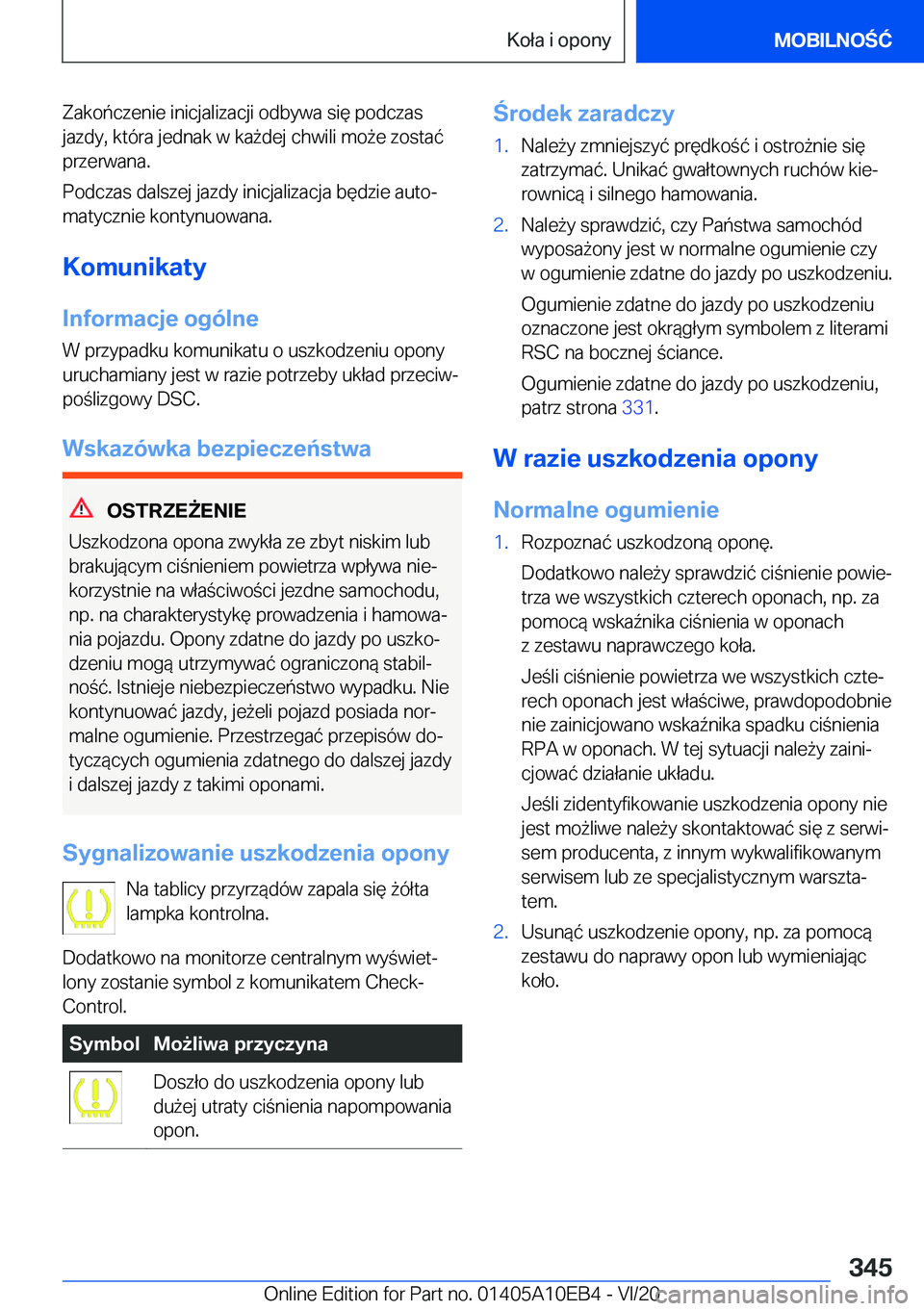 BMW X3 2021  Instrukcja obsługi (in Polish) �Z�a�k�o�