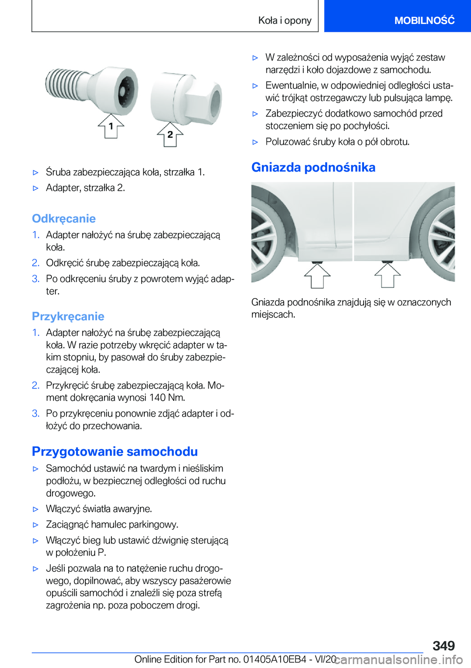 BMW X3 2021  Instrukcja obsługi (in Polish) 'x�r�u�b�a��z�a�b�e�z�p�i�e�c�z�a�j�