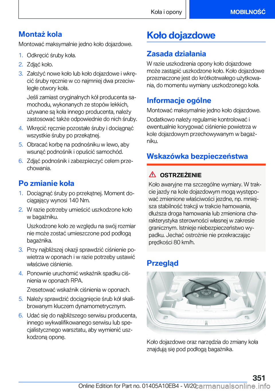 BMW X3 2021  Instrukcja obsługi (in Polish) �M�o�n�t�a9��k�o�l�a�M�o�n�t�o�w�a�