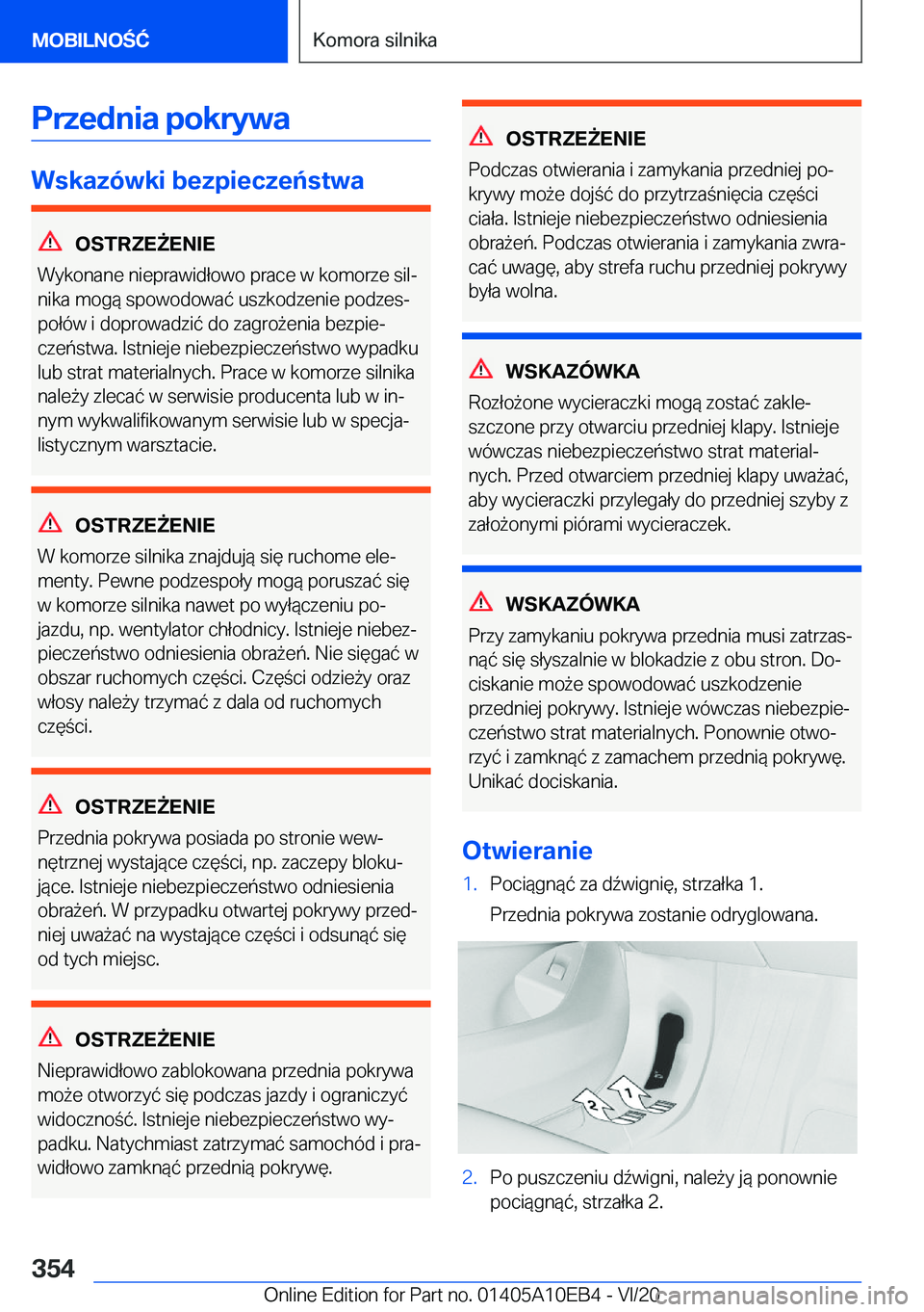 BMW X3 2021  Instrukcja obsługi (in Polish) �P�r�z�e�d�n�i�a��p�o�k�r�y�w�a
�W�s�k�a�z�