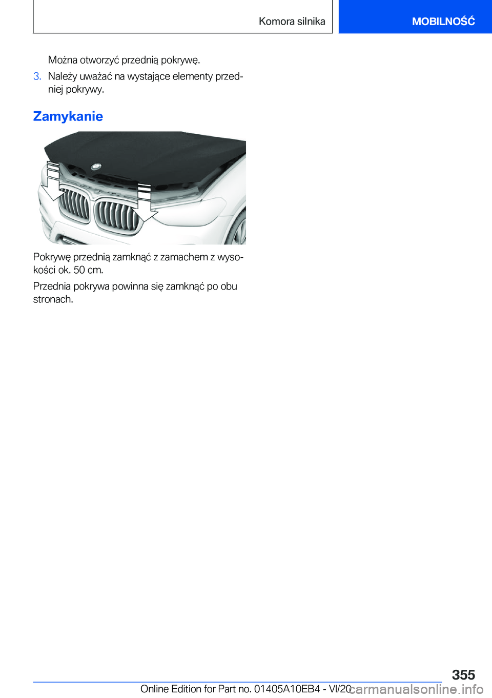 BMW X3 2021  Instrukcja obsługi (in Polish) �M�o9�n�a��o�t�w�o�r�z�y�