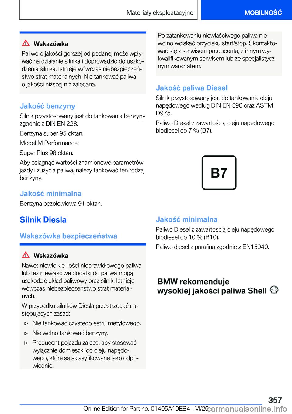 BMW X3 2021  Instrukcja obsługi (in Polish) �W�s�k�a�z�