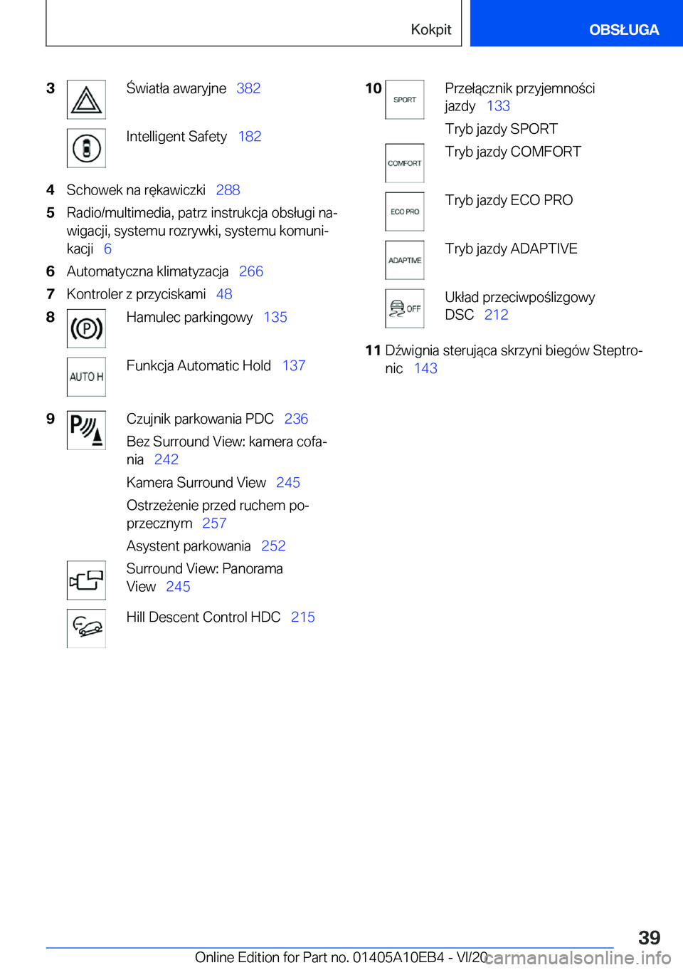 BMW X3 2021  Instrukcja obsługi (in Polish) �3�w�i�a�t�ł�a��a�w�a�r�y�j�n�e\_�3�8�2�I�n�t�e�l�l�i�g�e�n�t��S�a�f�e�t�y\_ �1�8�2�4�S�c�h�o�w�e�k��n�a��r�