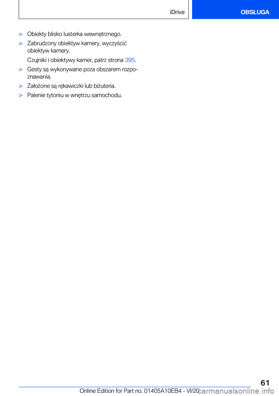 BMW X3 2021  Instrukcja obsługi (in Polish) 'x�O�b�i�e�k�t�y��b�l�i�s�k�o��l�u�s�t�e�r�k�a��w�e�w�n�