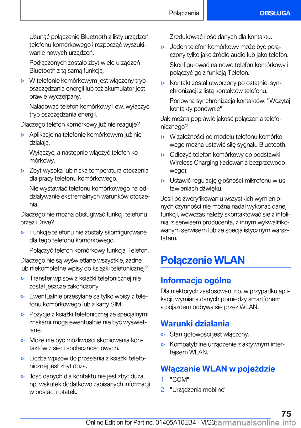 BMW X3 2021  Instrukcja obsługi (in Polish) �U�s�u�n�