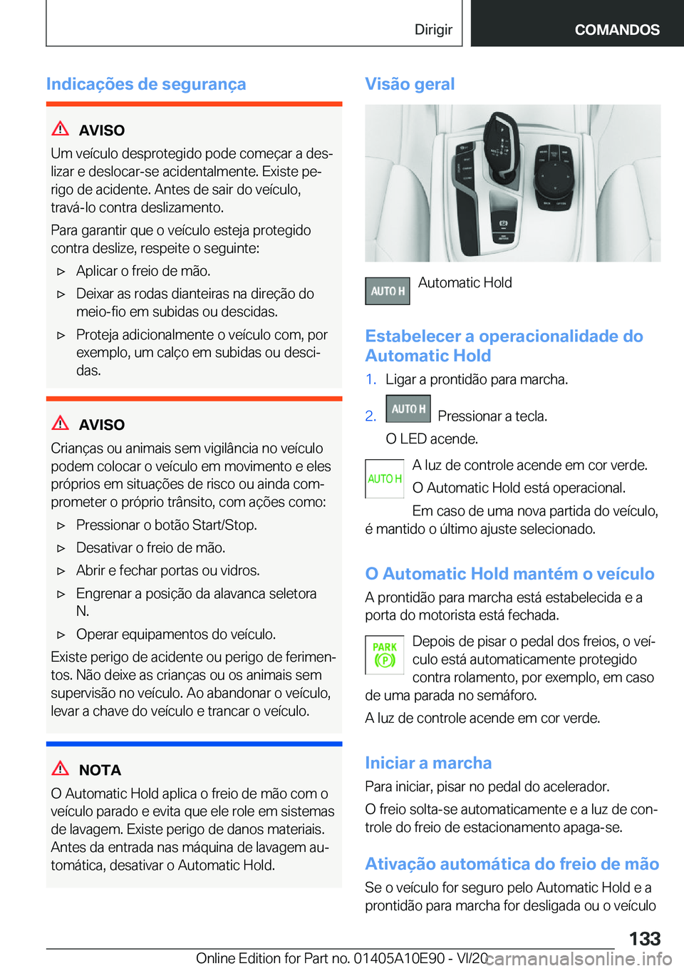 BMW X3 2021  Manual do condutor (in Portuguese) �I�n�d�i�c�a�