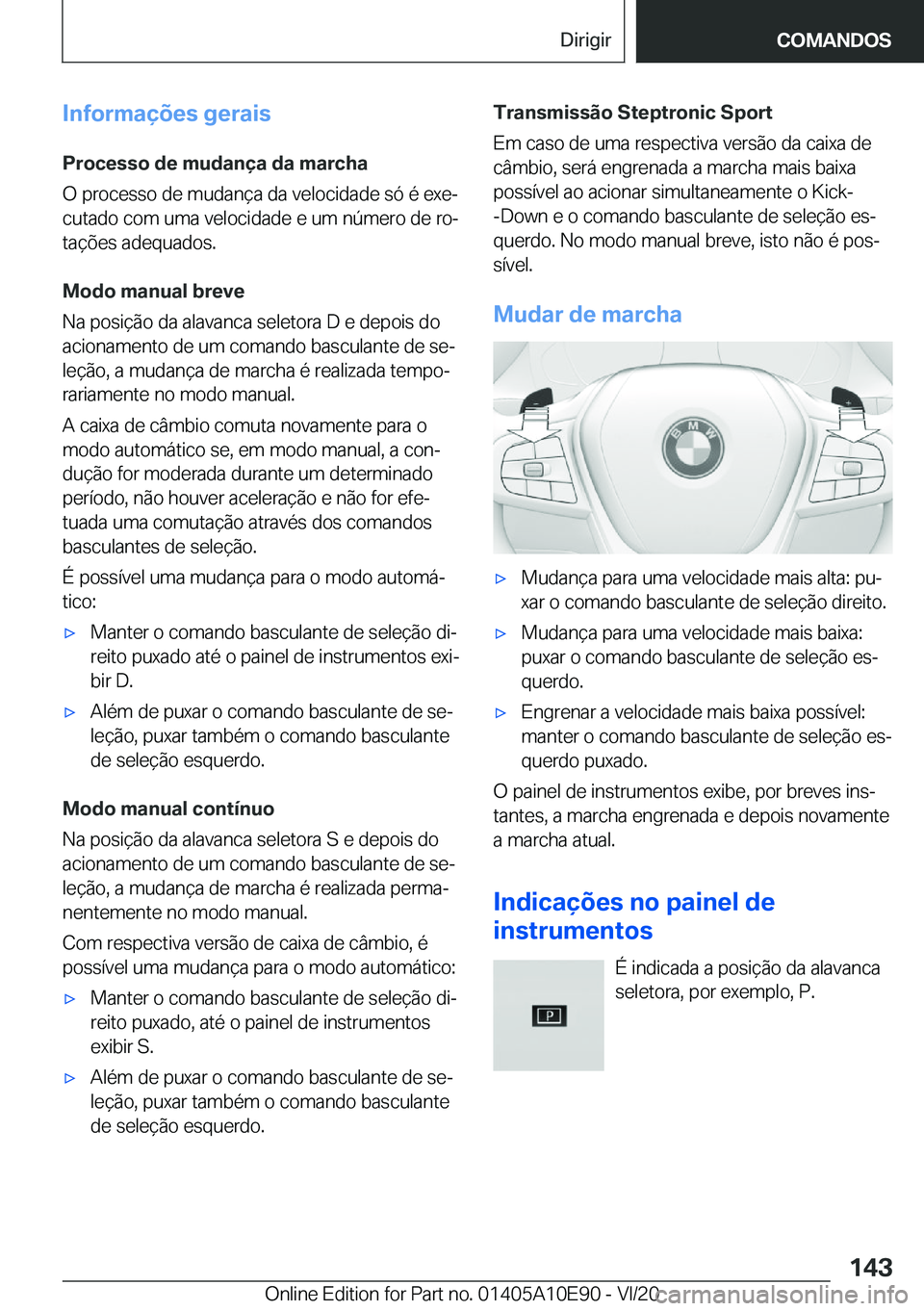 BMW X3 2021  Manual do condutor (in Portuguese) �I�n�f�o�r�m�a�