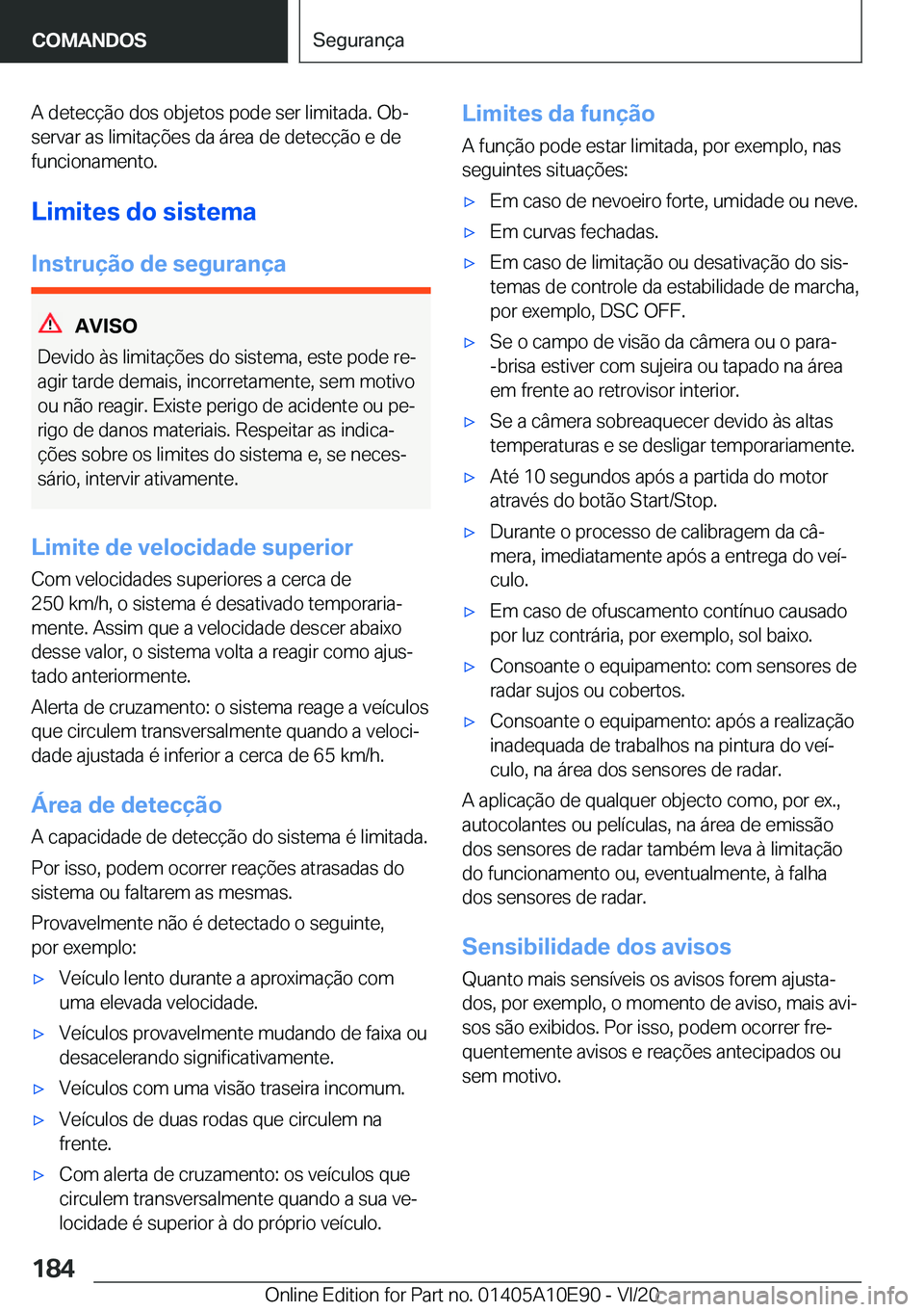 BMW X3 2021  Manual do condutor (in Portuguese) �A��d�e�t�e�c�