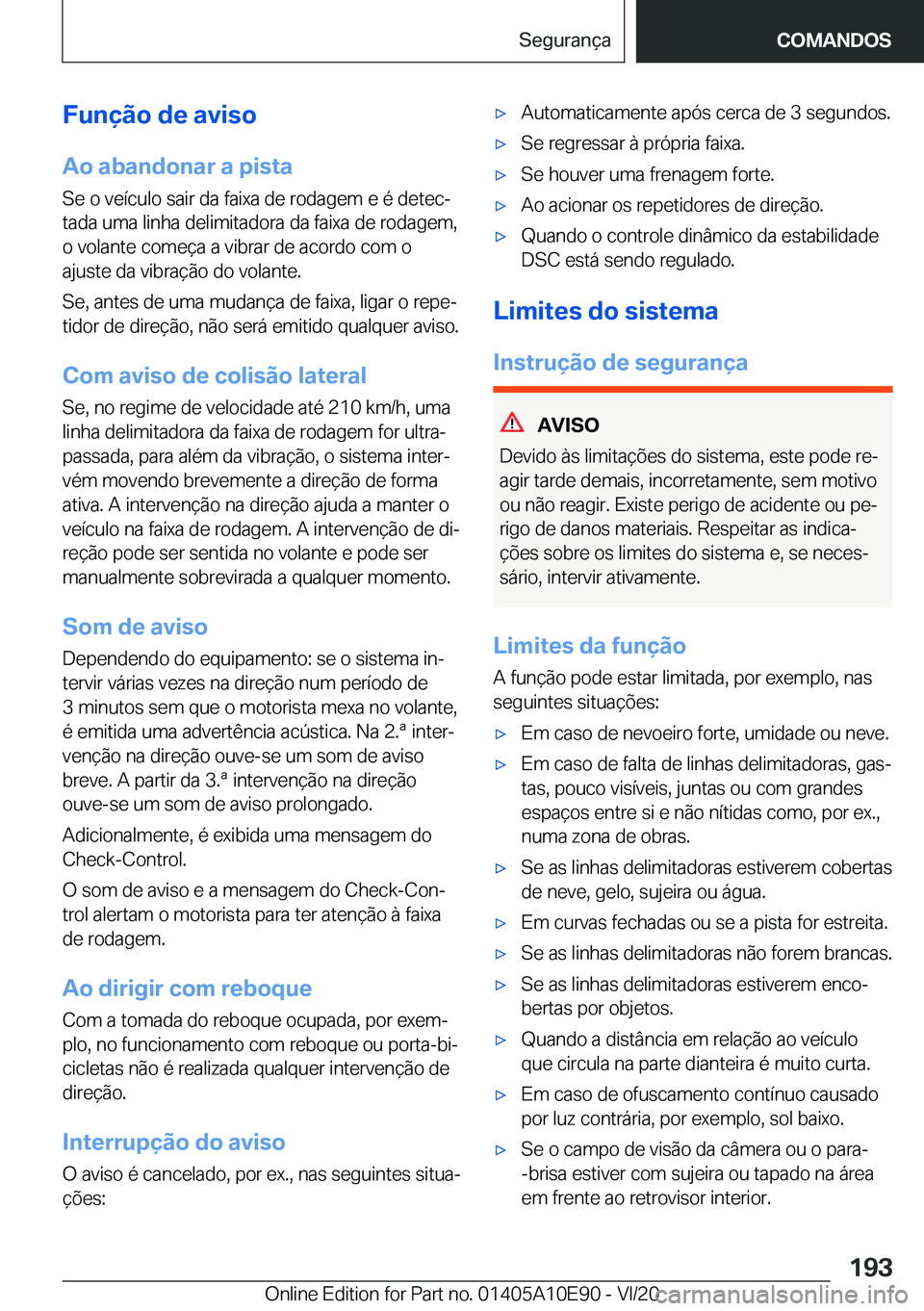 BMW X3 2021  Manual do condutor (in Portuguese) �F�u�n�
