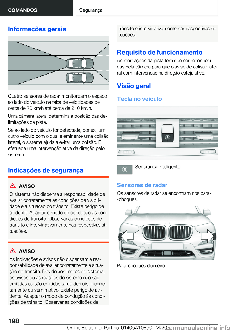 BMW X3 2021  Manual do condutor (in Portuguese) �I�n�f�o�r�m�a�