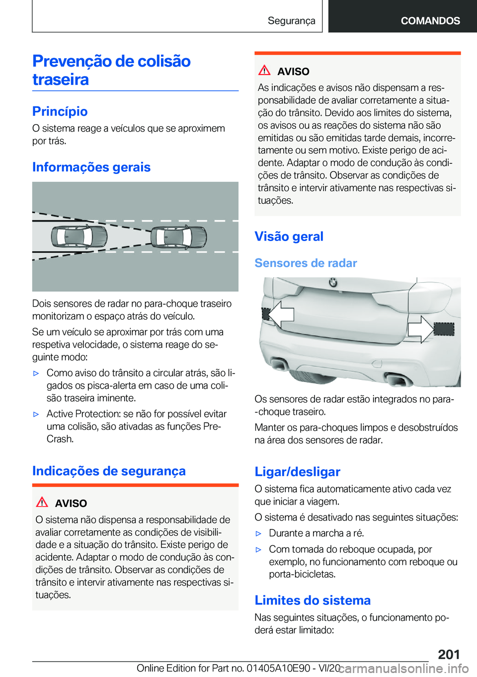 BMW X3 2021  Manual do condutor (in Portuguese) �P�r�e�v�e�n�