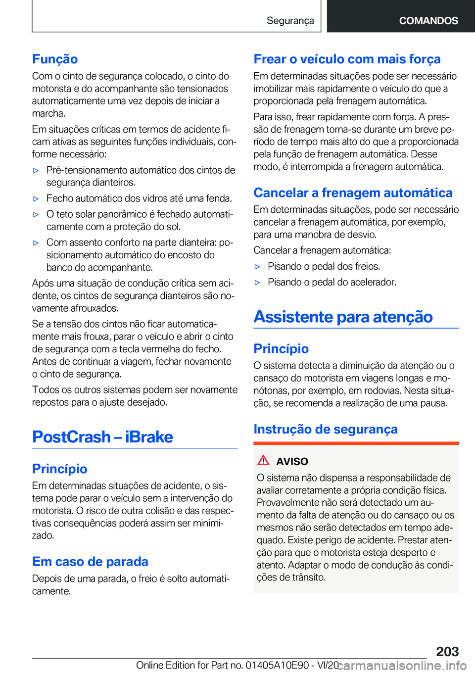 BMW X3 2021  Manual do condutor (in Portuguese) �F�u�n�