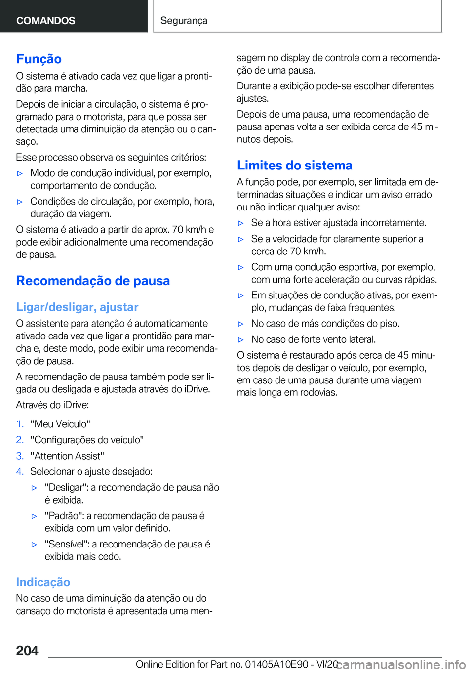 BMW X3 2021  Manual do condutor (in Portuguese) �F�u�n�