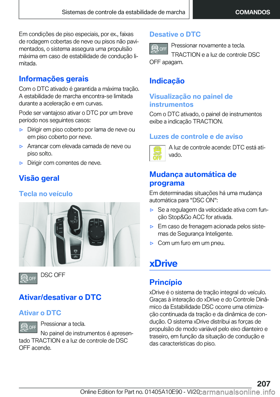 BMW X3 2021  Manual do condutor (in Portuguese) �E�m��c�o�n�d�i�