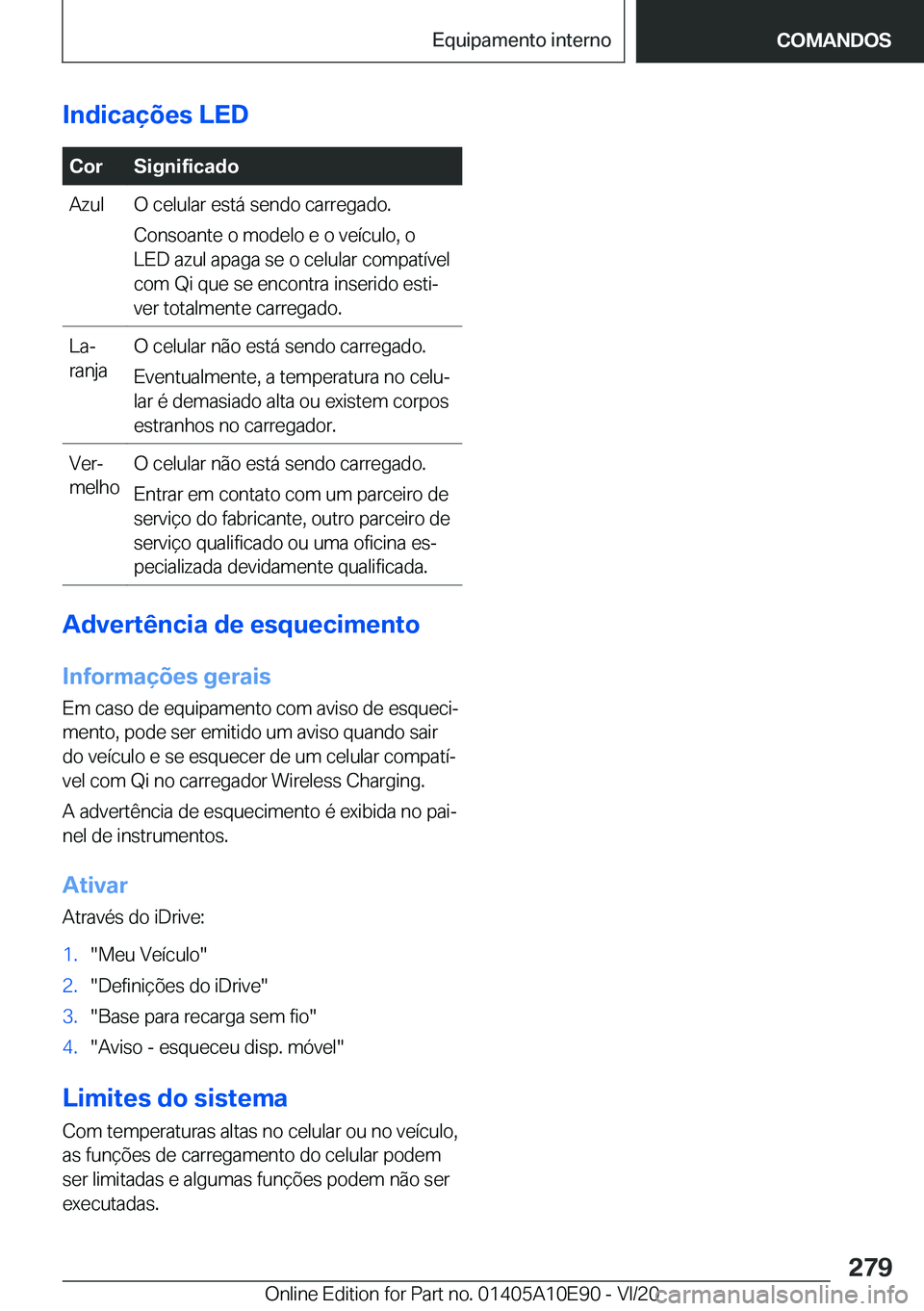 BMW X3 2021  Manual do condutor (in Portuguese) �I�n�d�i�c�a�