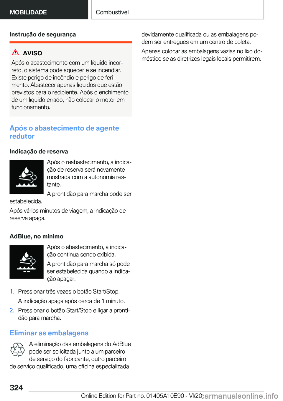 BMW X3 2021  Manual do condutor (in Portuguese) �I�n�s�t�r�u�