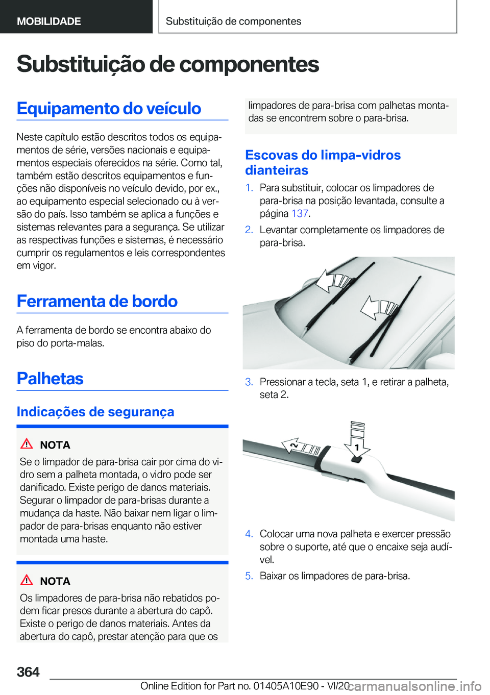 BMW X3 2021  Manual do condutor (in Portuguese) �S�u�b�s�t�i�t�u�i�