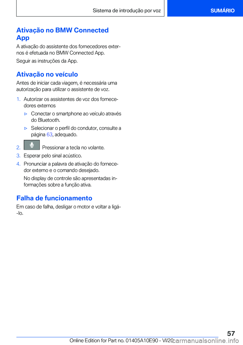 BMW X3 2021  Manual do condutor (in Portuguese) �A�t�i�v�a�
