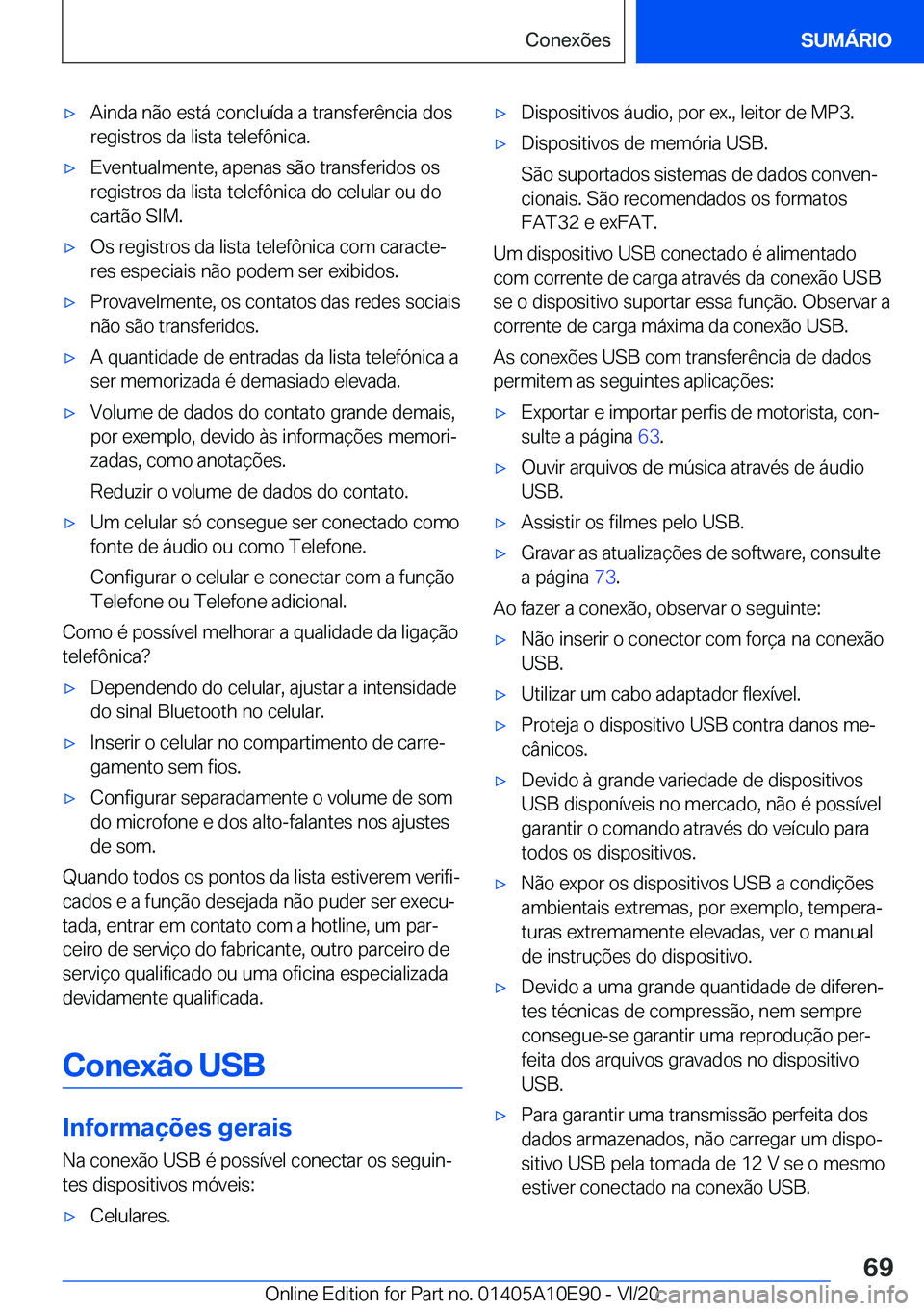 BMW X3 2021  Manual do condutor (in Portuguese) x�A�i�n�d�a��n�ã�o��e�s�t�á��c�o�n�c�l�u�