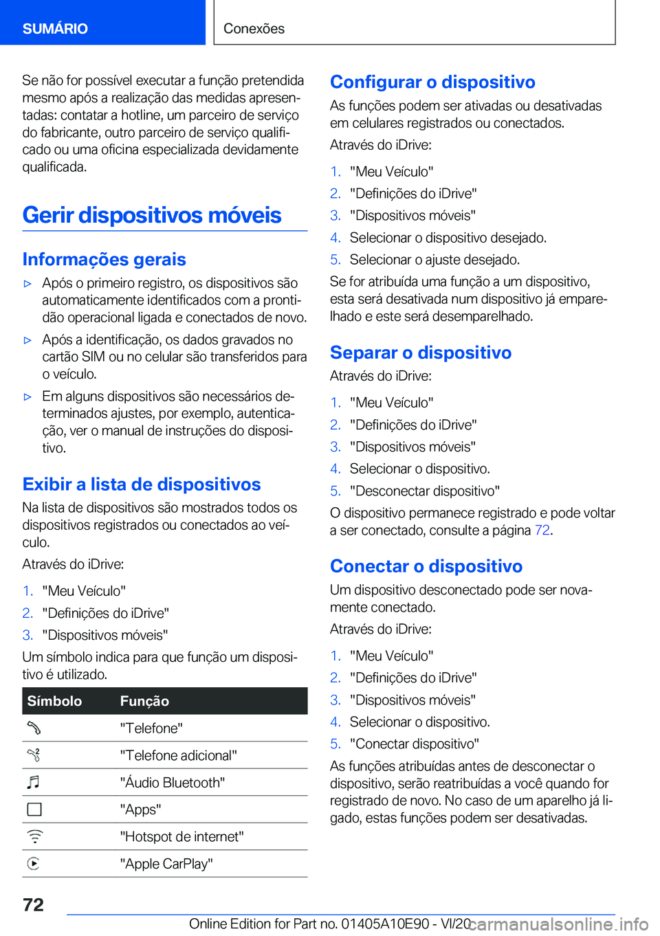 BMW X3 2021  Manual do condutor (in Portuguese) �S�e��n�ã�o��f�o�r��p�o�s�s�