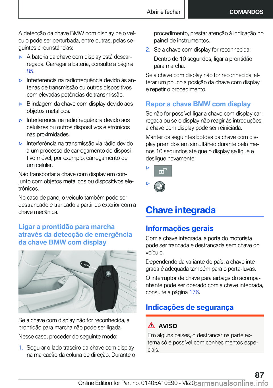 BMW X3 2021  Manual do condutor (in Portuguese) �A��d�e�t�e�c�
