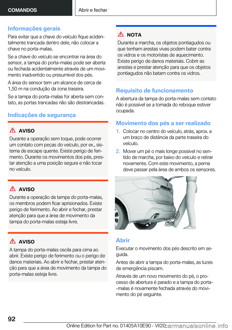 BMW X3 2021  Manual do condutor (in Portuguese) �I�n�f�o�r�m�a�