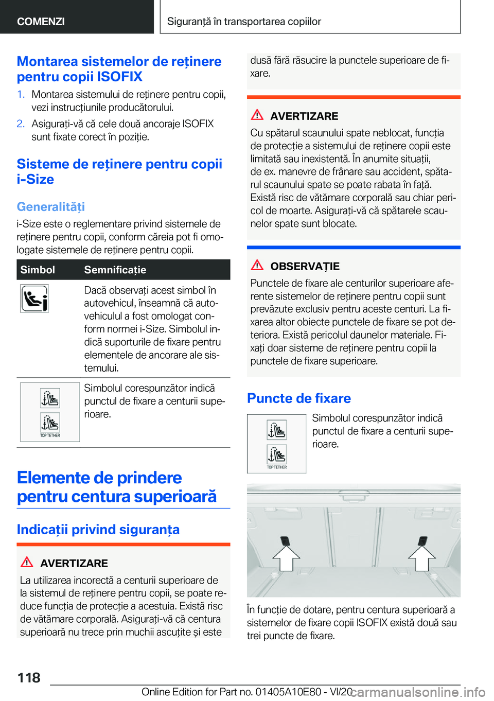 BMW X3 2021  Ghiduri De Utilizare (in Romanian) �M�o�n�t�a�r�e�a��s�i�s�t�e�m�e�l�o�r��d�e��r�e�i�n�e�r�e
�p�e�n�t�r�u��c�o�p�i�i��I�S�O�F�I�X�1�.�M�o�n�t�a�r�e�a��s�i�s�t�e�m�u�l�u�i��d�e��r�e*�i�n�e�r�e��p�e�n�t�r�u��c�o�p�i�i�, �v�e