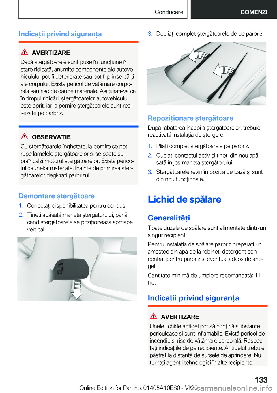 BMW X3 2021  Ghiduri De Utilizare (in Romanian) �I�n�d�i�c�a�i�i��p�r�i�v�i�n�d��s�i�g�u�r�a�n�a
�A�V�E�R�T�I�Z�A�R�E
�D�a�c�