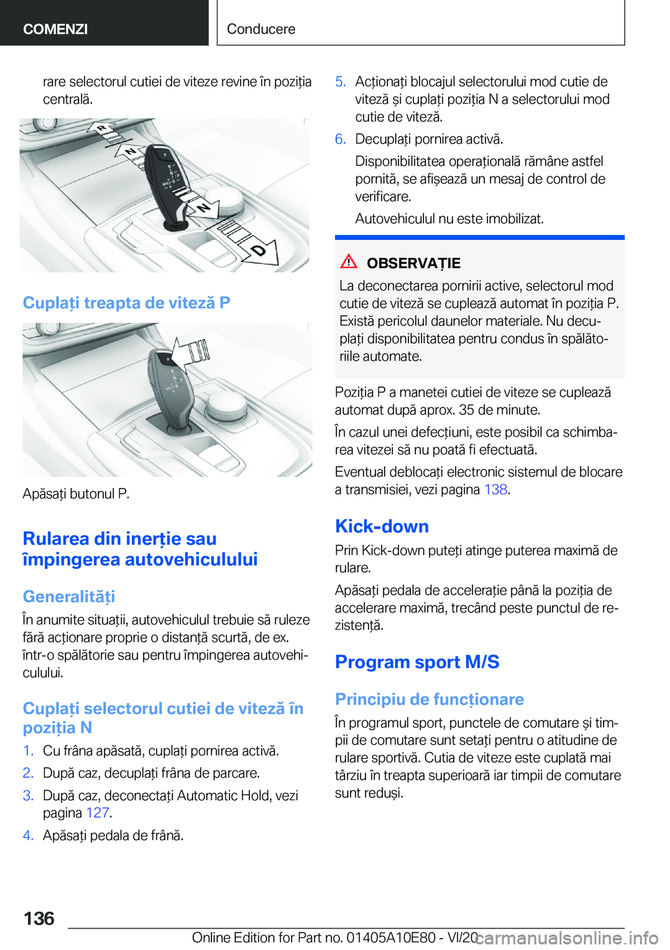 BMW X3 2021  Ghiduri De Utilizare (in Romanian) �r�a�r�e��s�e�l�e�c�t�o�r�u�l��c�u�t�i�e�i��d�e��v�i�t�e�z�e��r�e�v�i�n�e��
