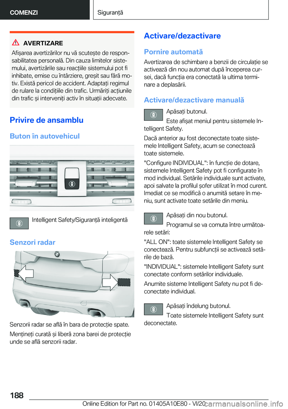 BMW X3 2021  Ghiduri De Utilizare (in Romanian) �A�V�E�R�T�I�Z�A�R�E
�A�f�i&�a�r�e�a��a�v�e�r�t�i�z�