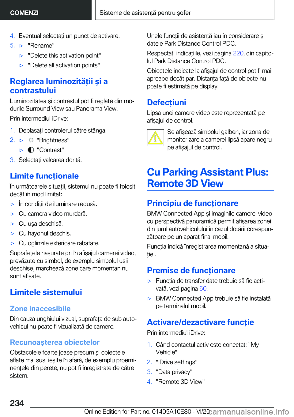 BMW X3 2021  Ghiduri De Utilizare (in Romanian) �4�.�E�v�e�n�t�u�a�l��s�e�l�e�c�t�a*�i��u�n��p�u�n�c�t��d�e��a�c�t�i�v�a�r�e�.�5�.'x��R�e�n�a�m�e�'x��D�e�l�e�t�e��t�h�i�s��a�c�t�i�v�a�t�i�o�n��p�o�i�n�t�'x��D�e�l�e�t�e��a