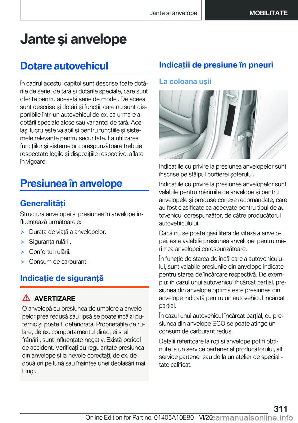 BMW X3 2021  Ghiduri De Utilizare (in Romanian) �J�a�n�t�e�&�i��a�n�v�e�l�o�p�e�D�o�t�a�r�e��a�u�t�o�v�e�h�i�c�u�l
�