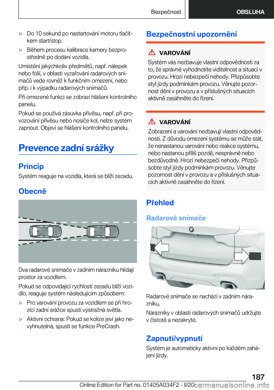 BMW X3 2020  Návod na použití (in Czech) x�D�o��1�0��s�e�k�u�n�d��p�o��n�a�s�t�a�r�t�o�v�