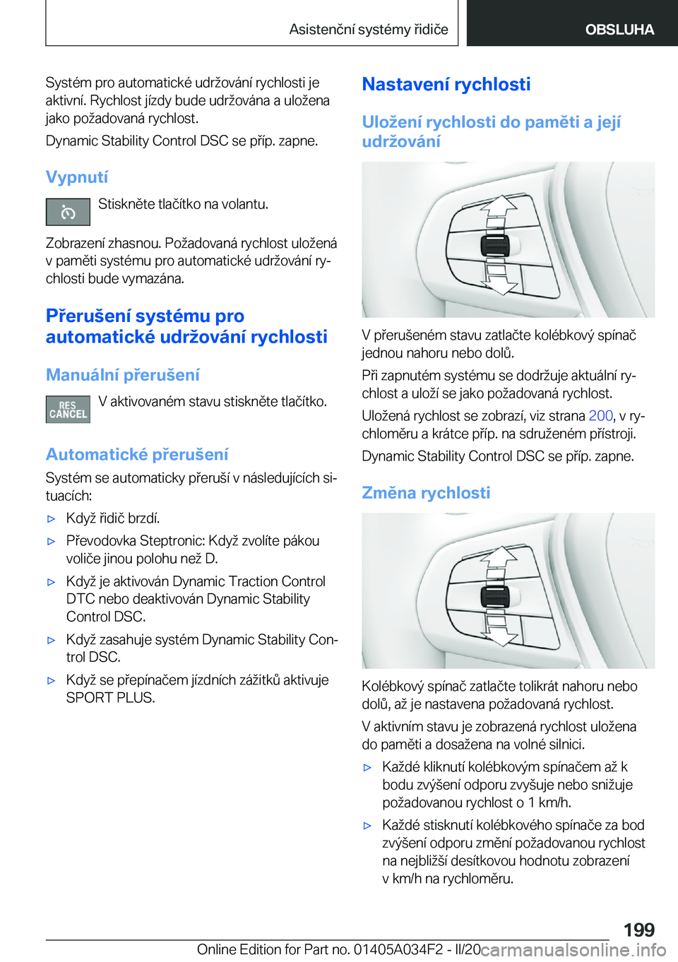 BMW X3 2020  Návod na použití (in Czech) �S�y�s�t�