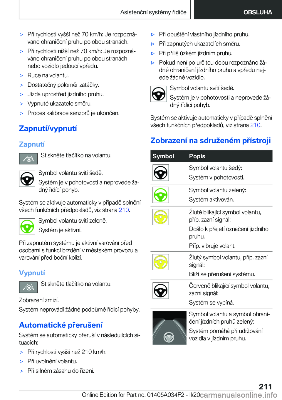BMW X3 2020  Návod na použití (in Czech) x�P�i��r�y�c�h�l�o�s�t�i��v�y((�