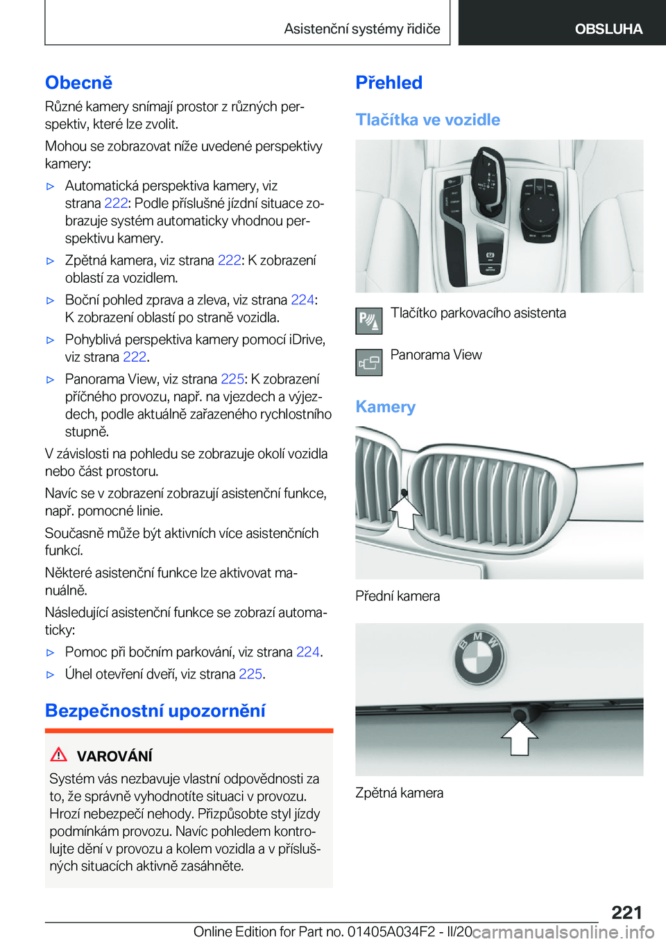 BMW X3 2020  Návod na použití (in Czech) �O�b�e�c�n�ě�R0�z�n�